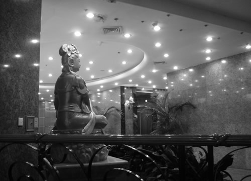 Statue of Buddha in Chinese hotel